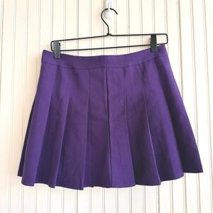 Unbranded Purple Pleated Mini Skirt High Waisted Schoolgirl Cosplay Size M